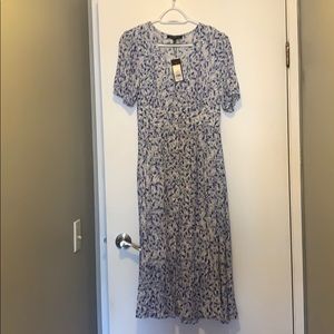 NWT dynamite blue floral maxi dress size S